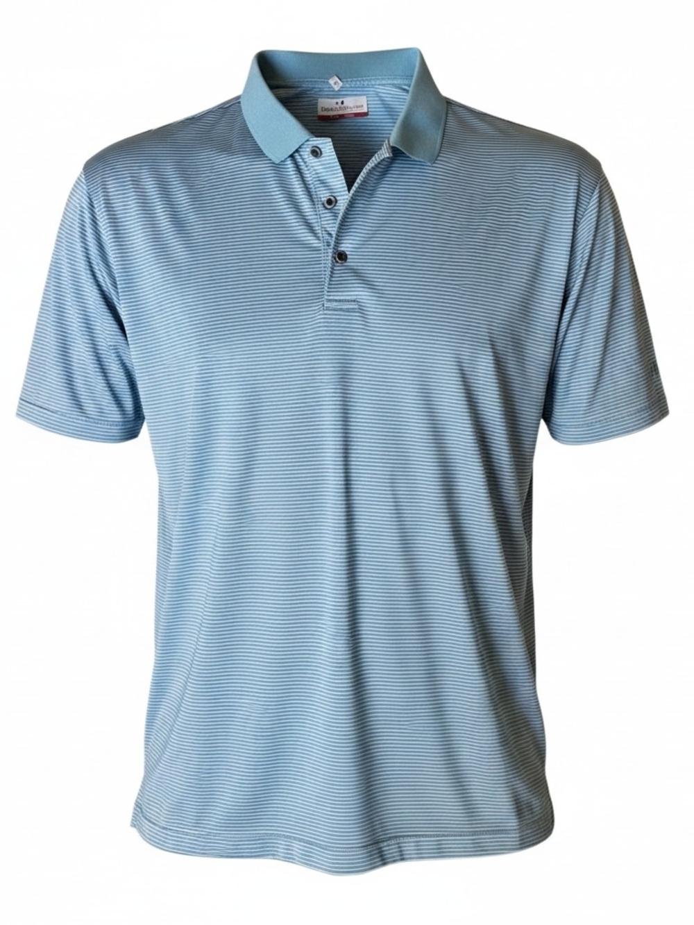 Grand Slam Performance Polo Shirt Mens XL Blue Striped Golf Short Sleeve